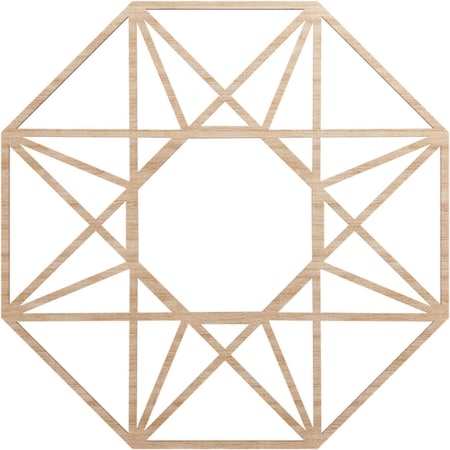 Ekena Millwork Guardian Wood Fretwork Pierced Ceiling Medallion, Alder, 26"OD x 10 1/8"ID x 1/4"T CMWP26X26X0250GDAL